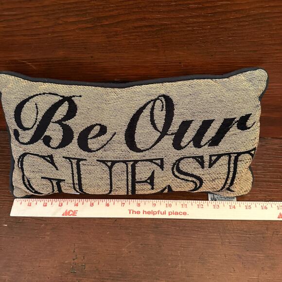 Disney Parks Beauty & The Beast “Be Our Guest” Reversible Throw Pillow USA Made - Picture 5 of 6